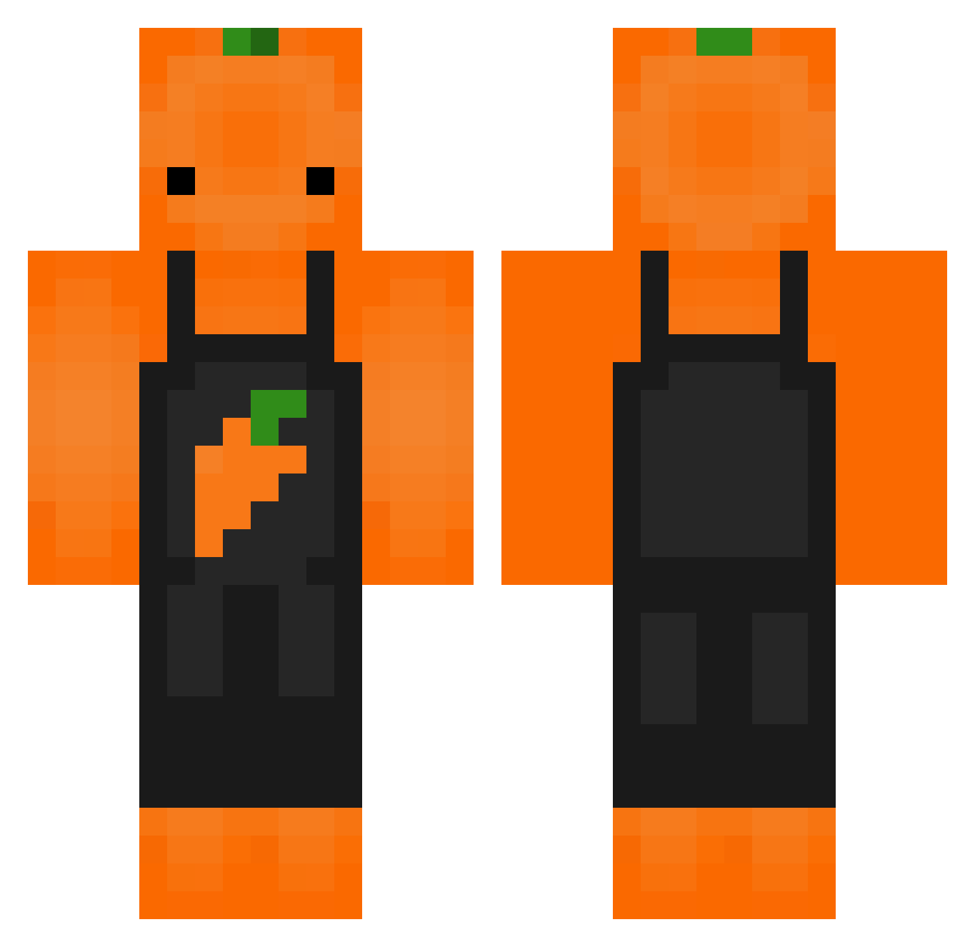 U_UwU_U Minecraft skin, front and back view