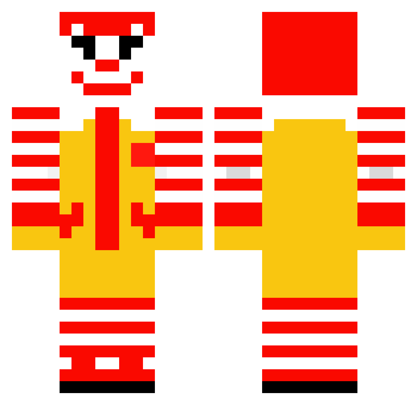 Rusty_Battleaxe Minecraft skin, front and back view