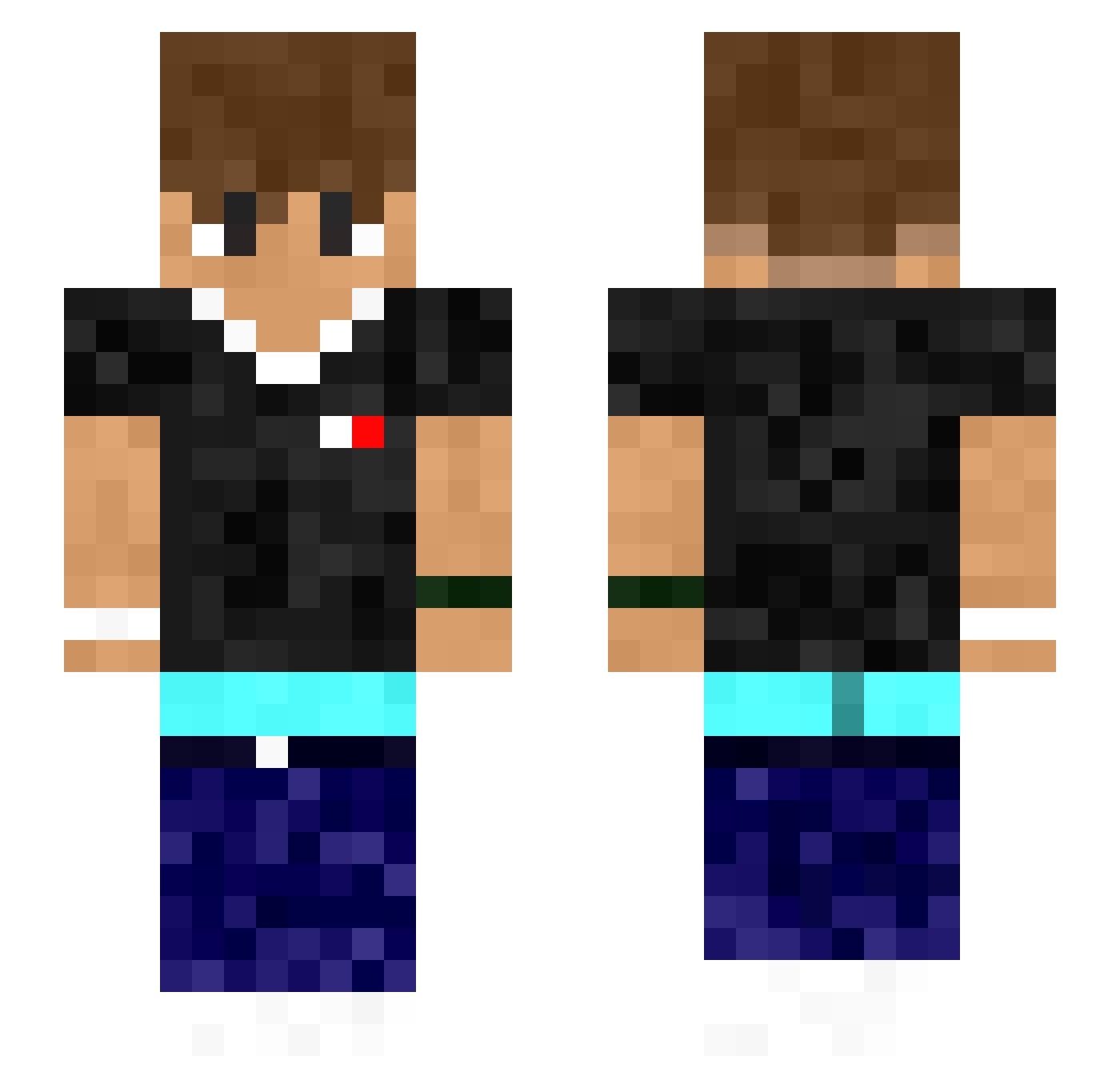 comitaGHG Minecraft skin, front and back view