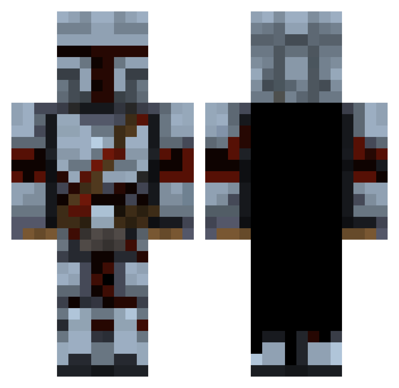TeooHD Minecraft skin, front and back view