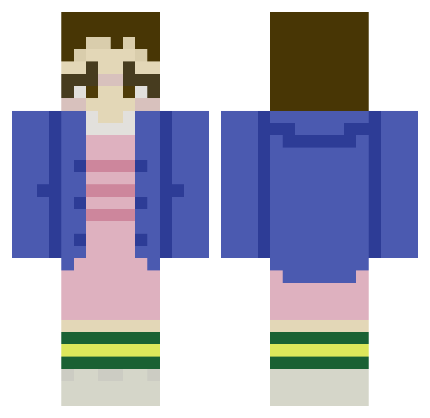 Martiisia88 Minecraft skin, front and back view