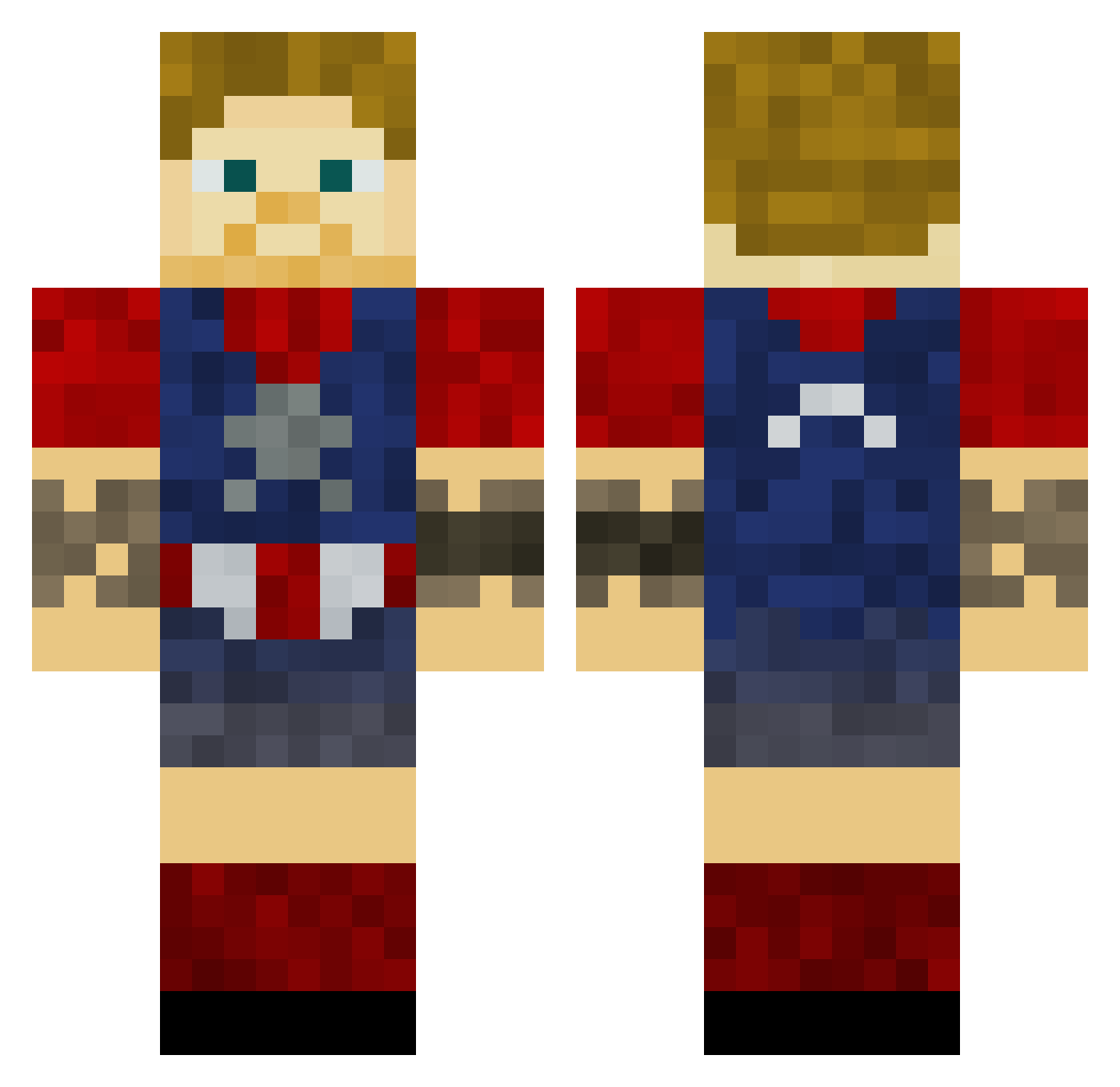 Mayed Minecraft skin, front and back view