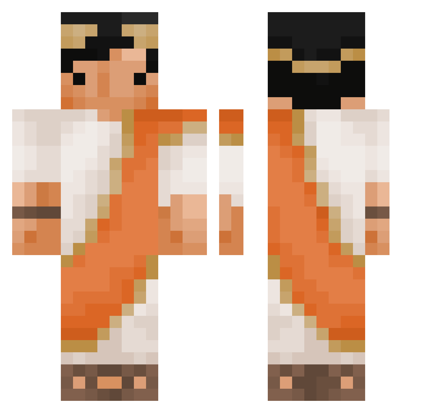 ADIMANGO Minecraft skin, front and back view