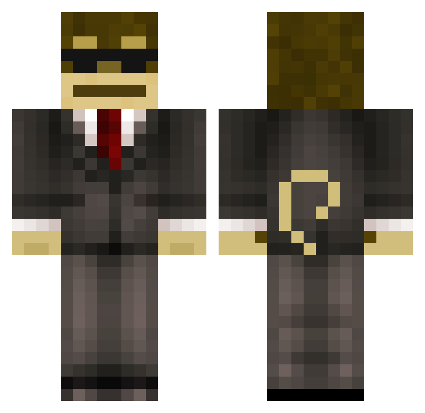 RyMonky Minecraft skin, front and back view