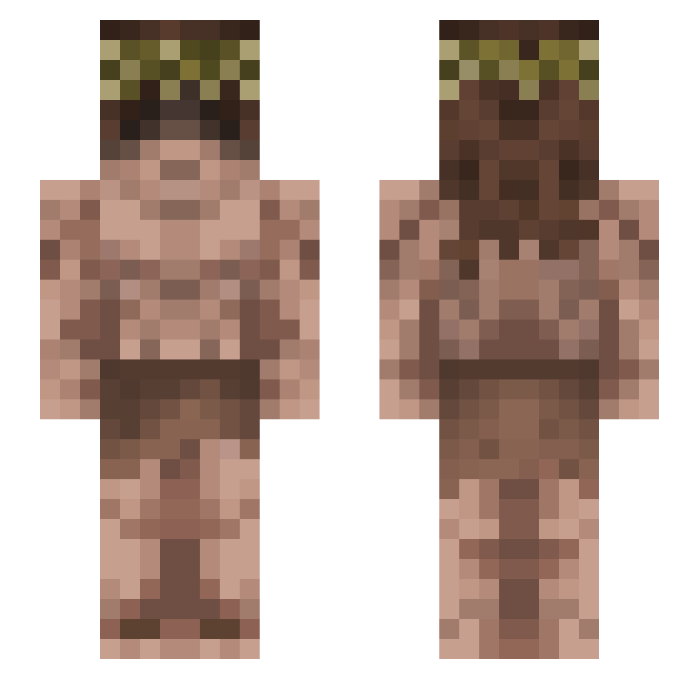 Biblicist Minecraft skin, front and back view