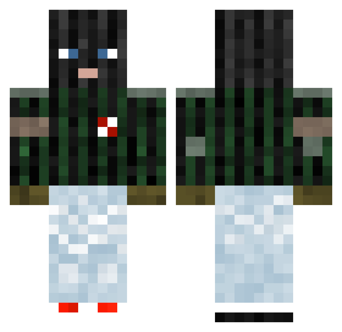 _A1fie Minecraft skin, front and back view