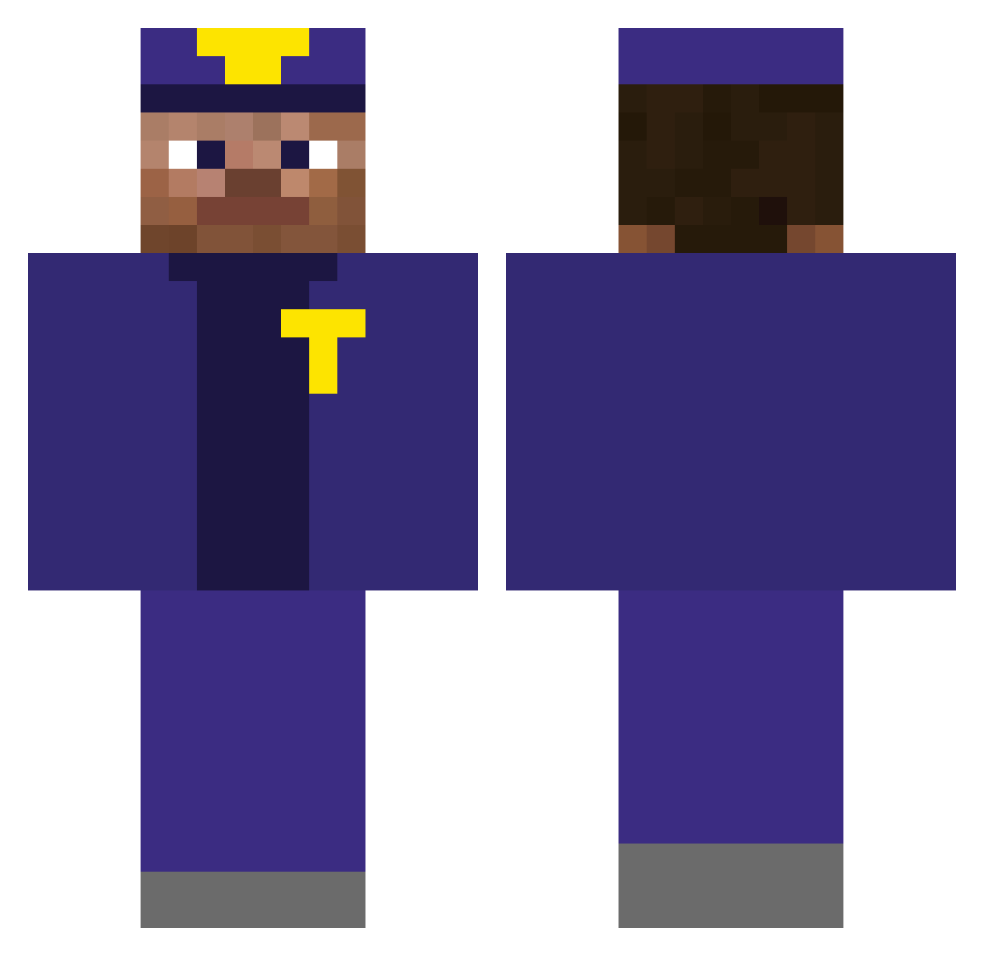 BadGamer_3000 Minecraft skin, front and back view