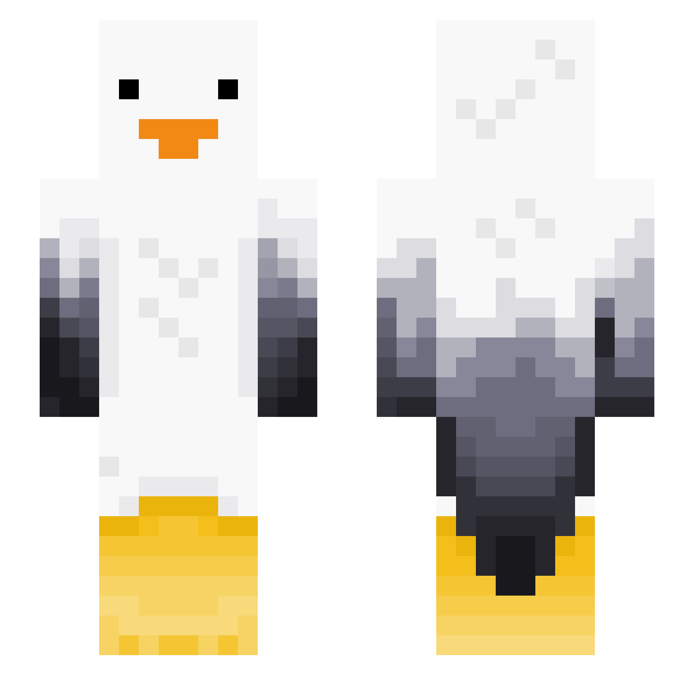 joestine Minecraft skin, front and back view