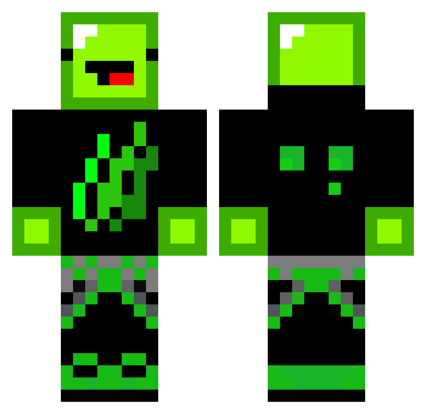 JustjonathanNL Minecraft skin, front and back view