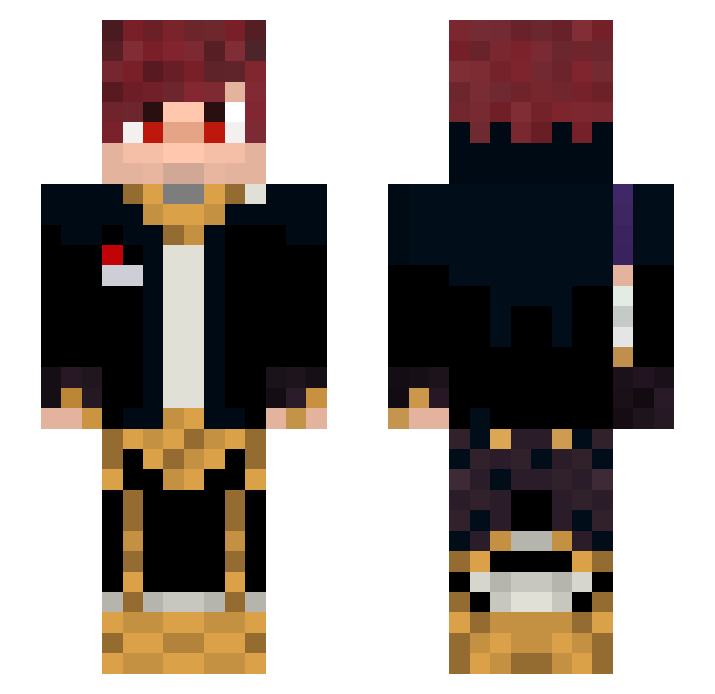 Vitiation Minecraft skin, front and back view