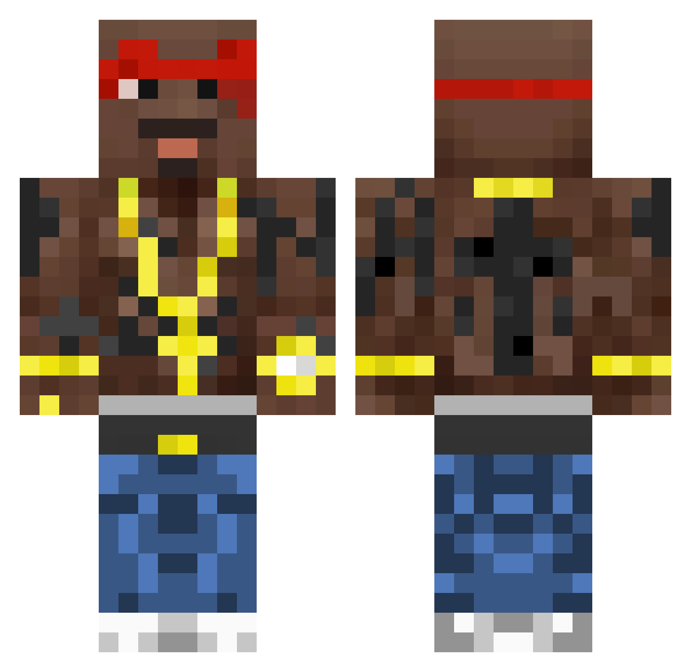 Jno1_ Minecraft skin, front and back view