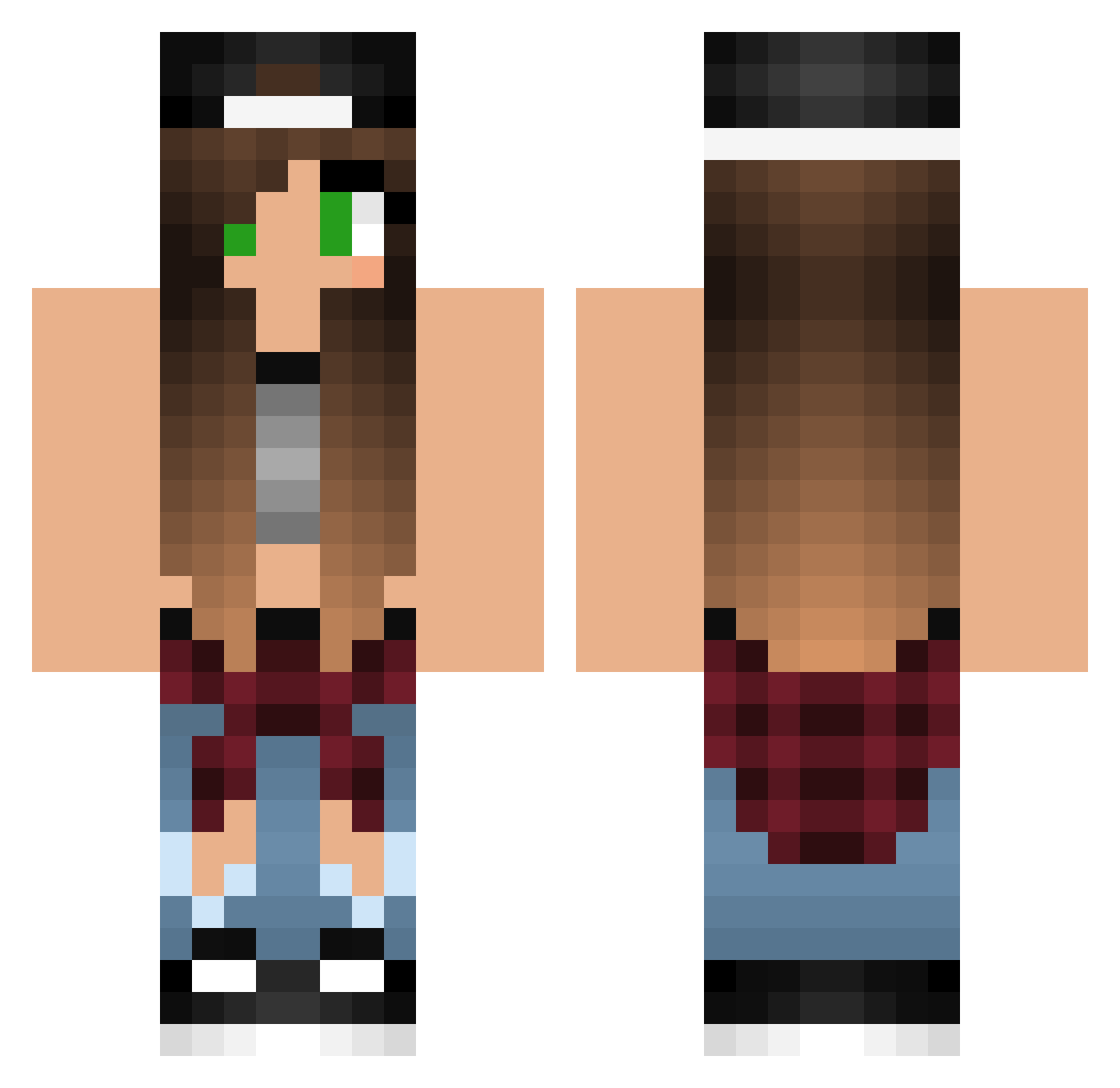 cimbalom Minecraft skin, front and back view