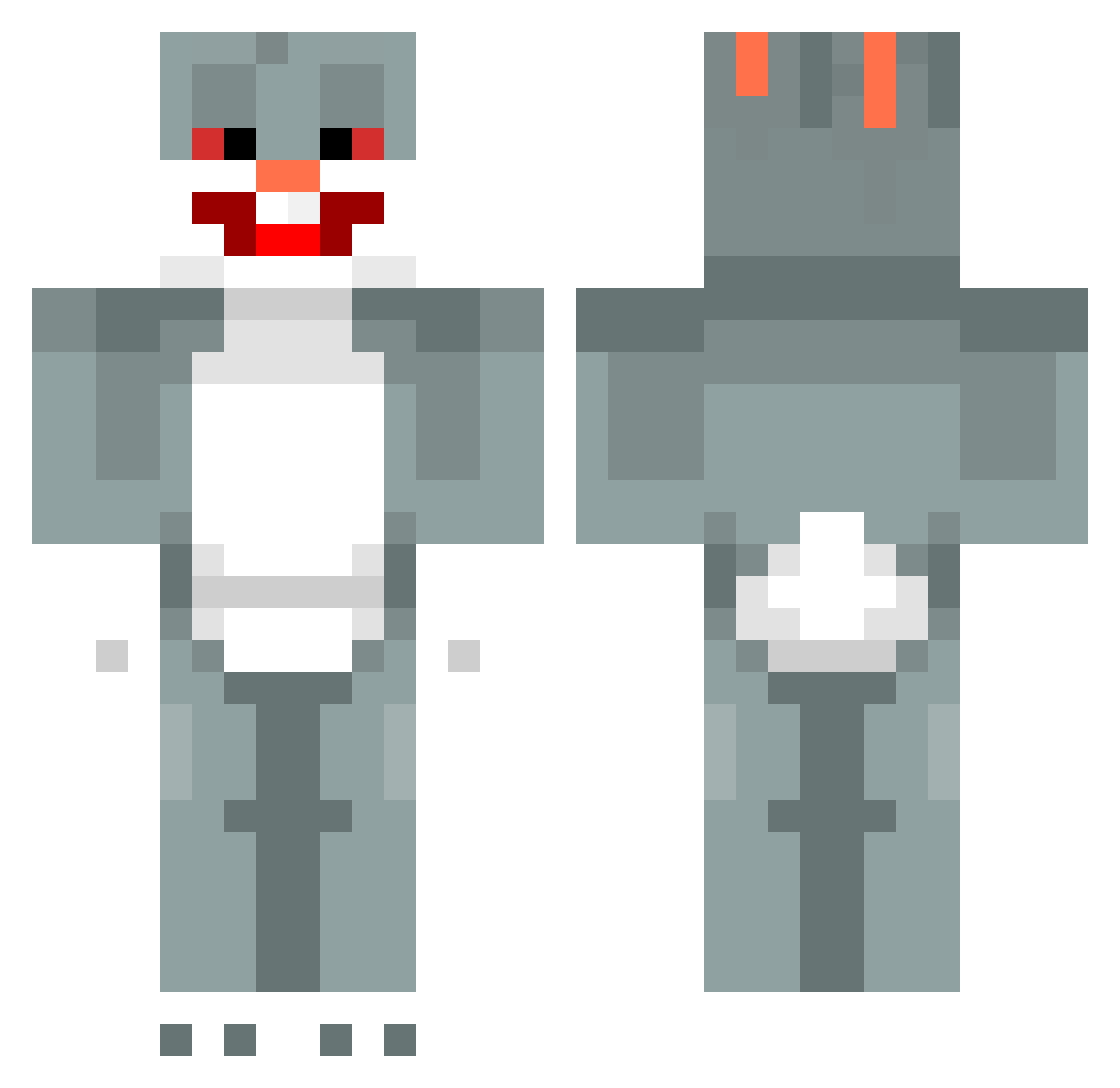 KR0LIK_BUGS Minecraft skin, front and back view