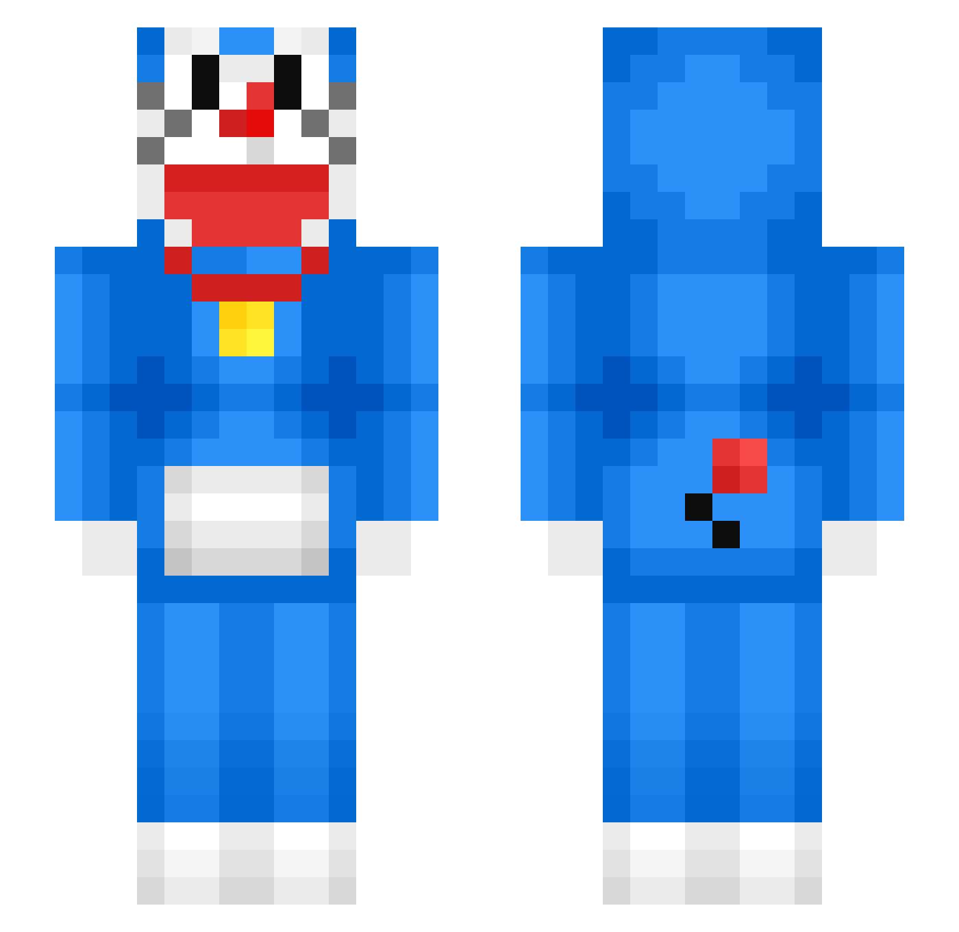 yiji4 Minecraft skin, front and back view