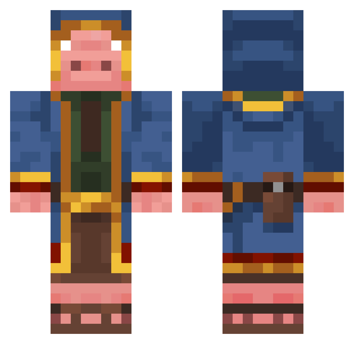 2516 Minecraft skin, front and back view