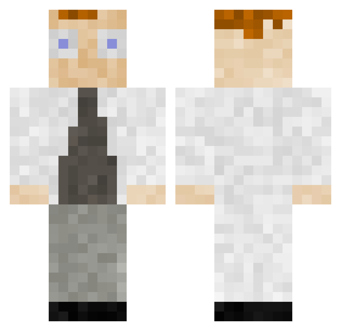 MCgamer780 Minecraft skin, front and back view