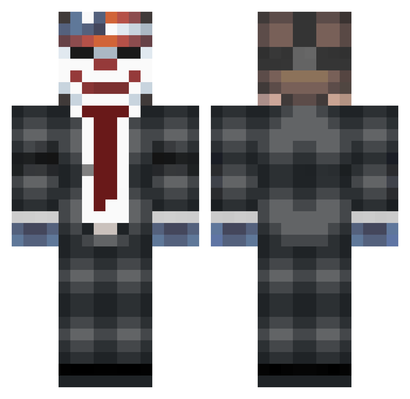 Amadeon1973 Minecraft skin, front and back view