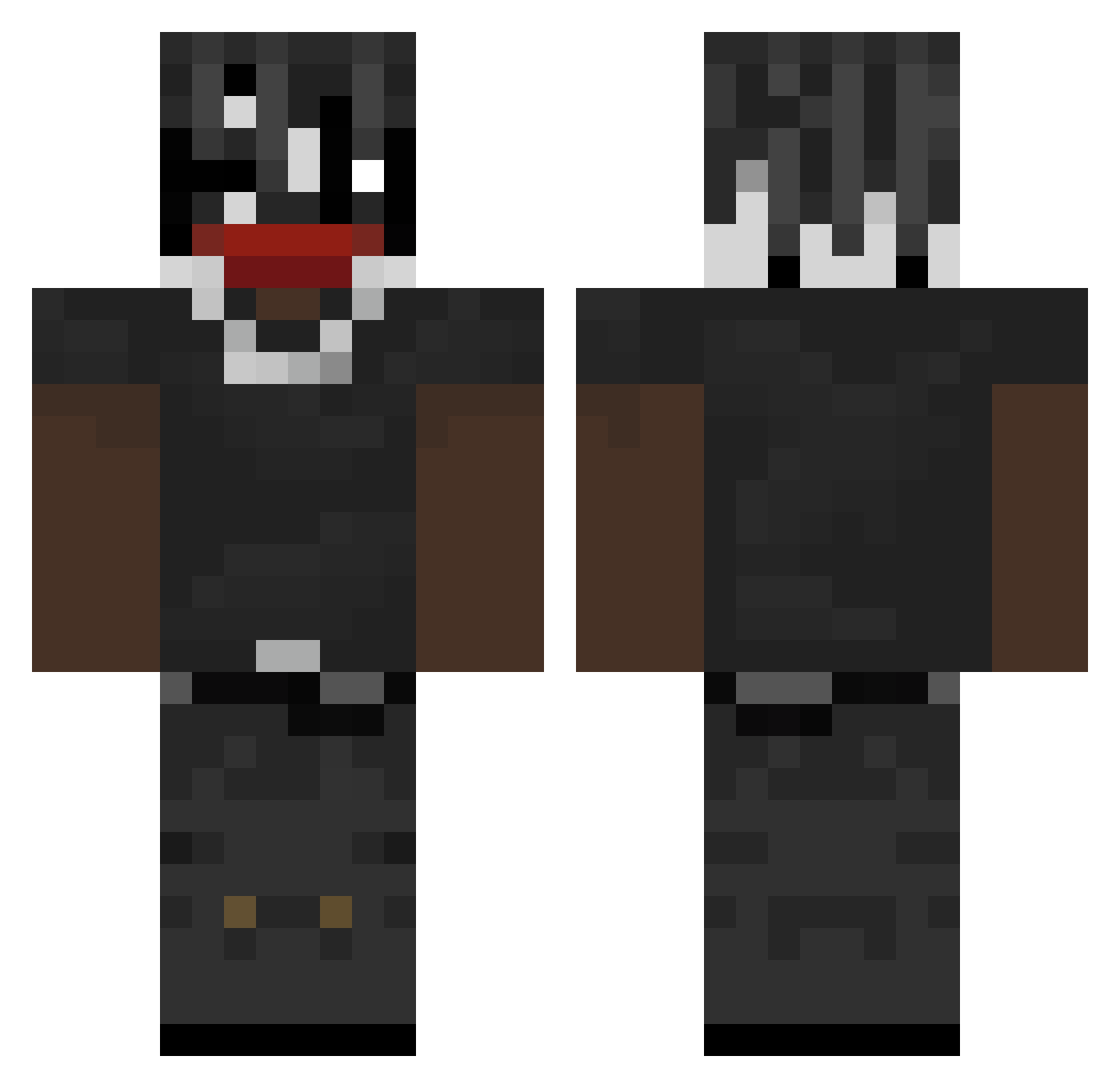ddddari Minecraft skin, front and back view