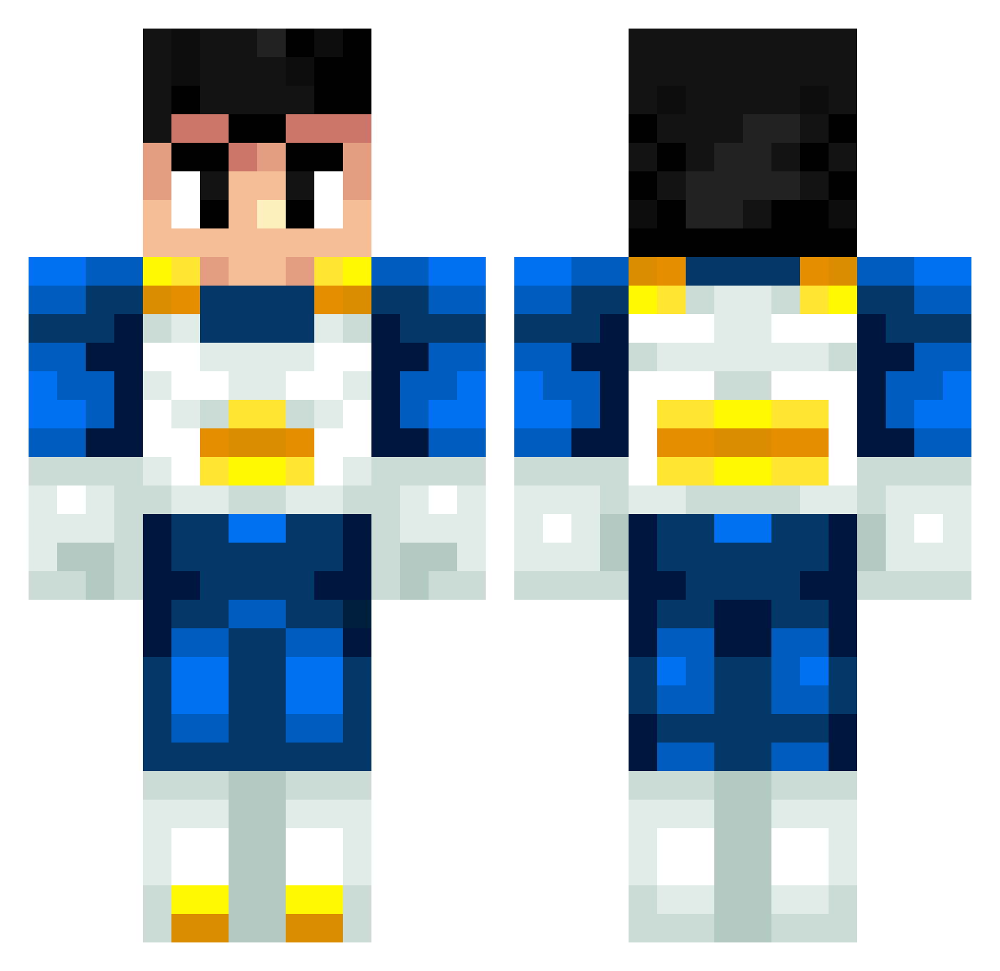 KohiAdmin Minecraft skin, front and back view