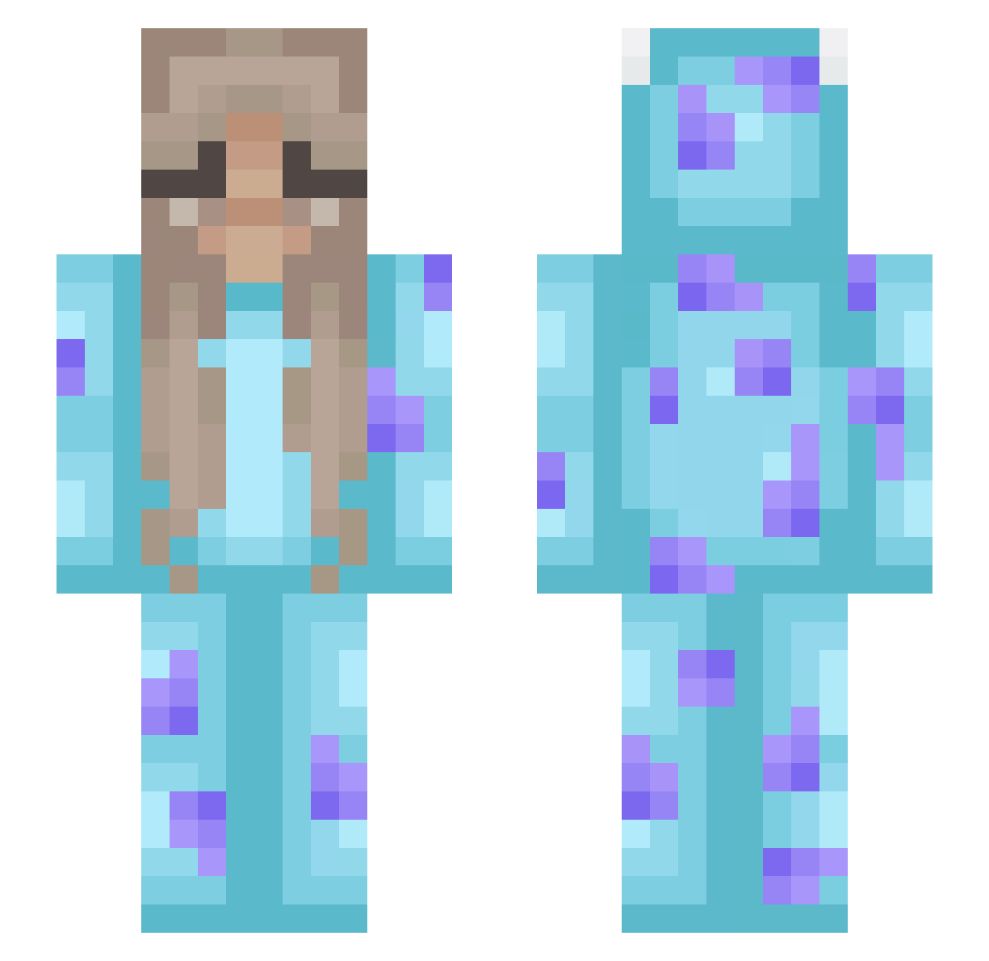 undertaker10112 Minecraft skin, front and back view