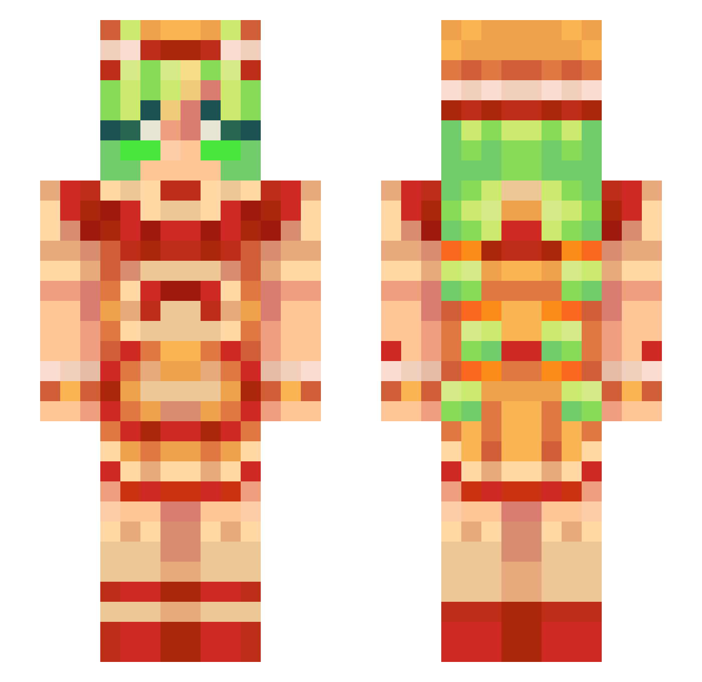 DoggyMal Minecraft skin, front and back view