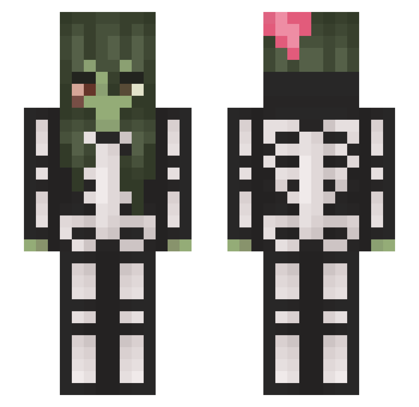 scooterz Minecraft skin, front and back view