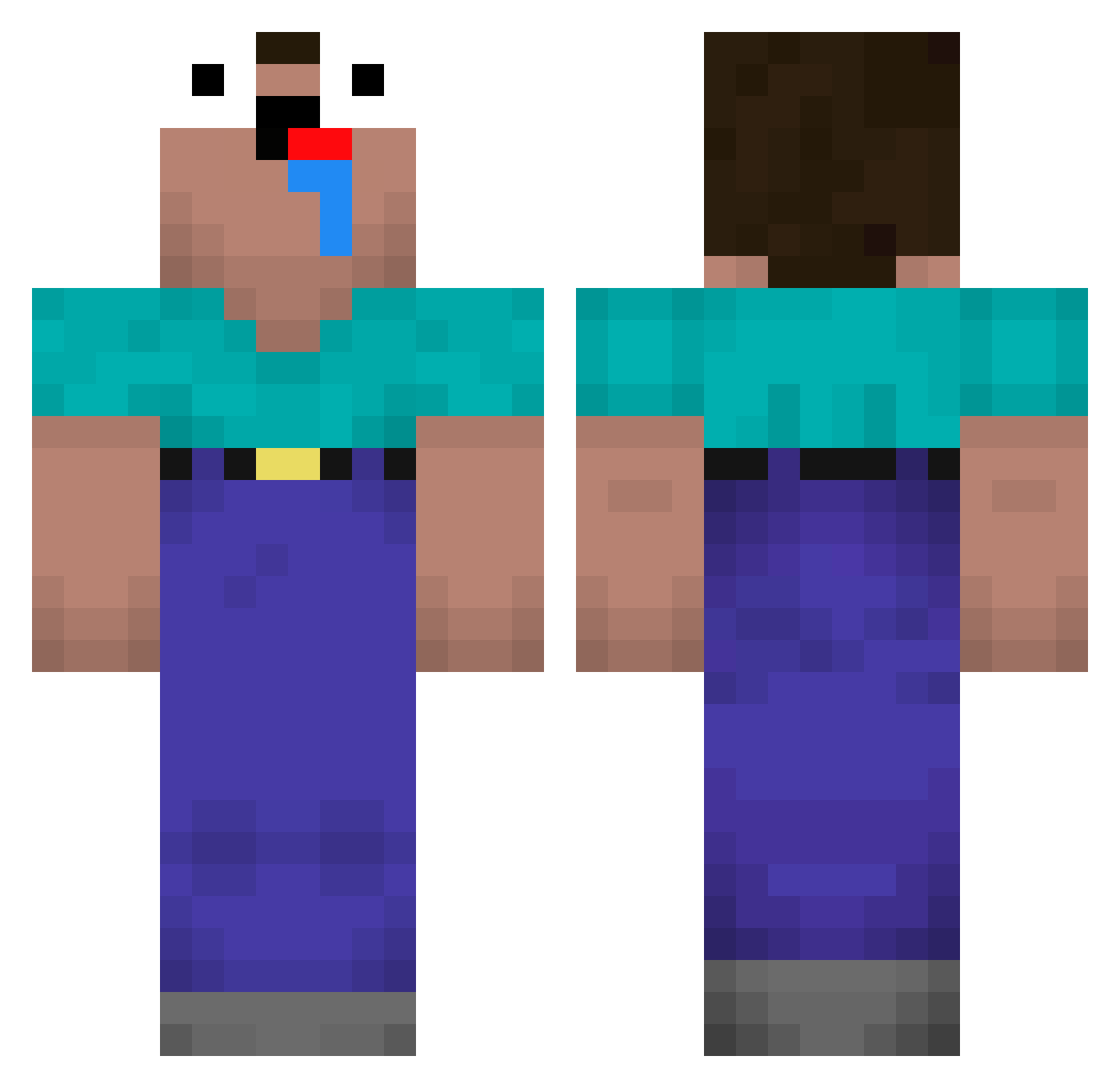 WildStrykerOne Minecraft skin, front and back view