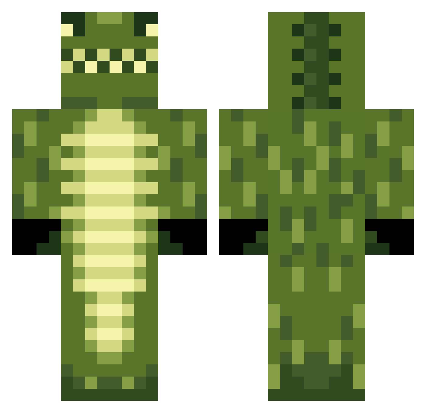 KRONK_007 Minecraft skin, front and back view