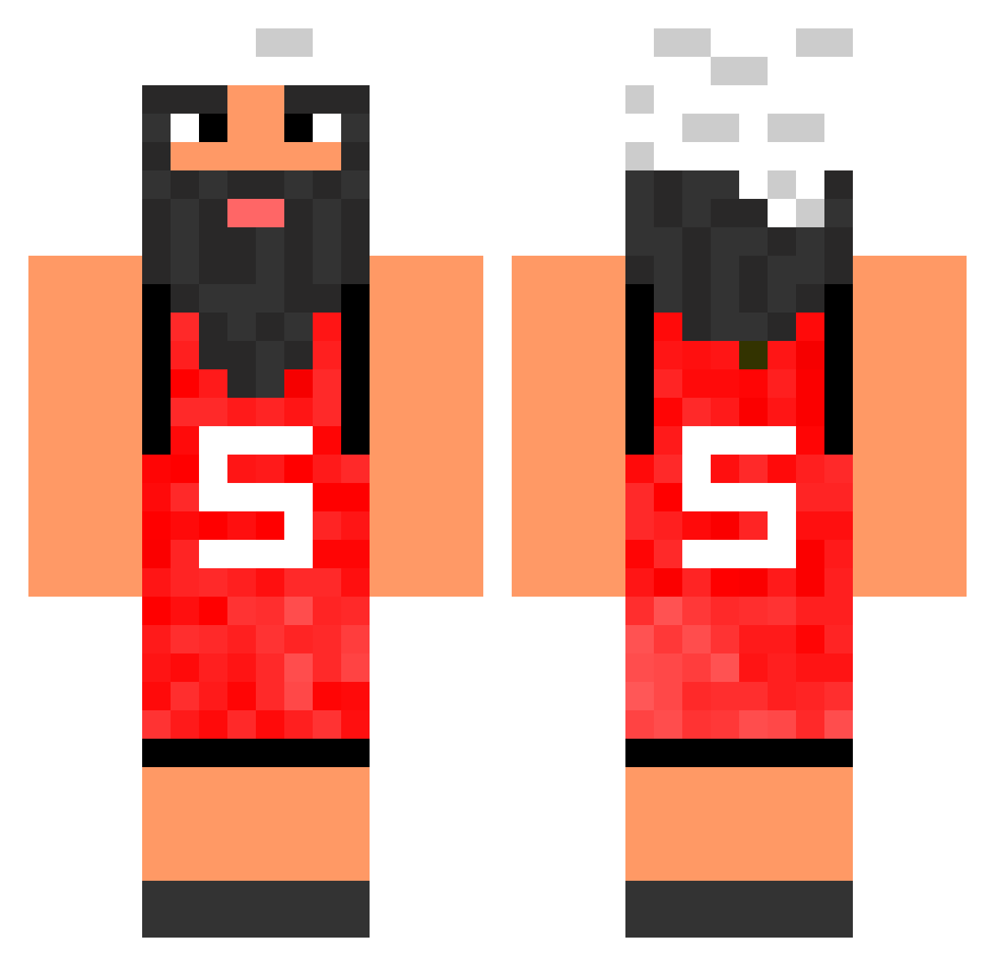 vqlko Minecraft skin, front and back view