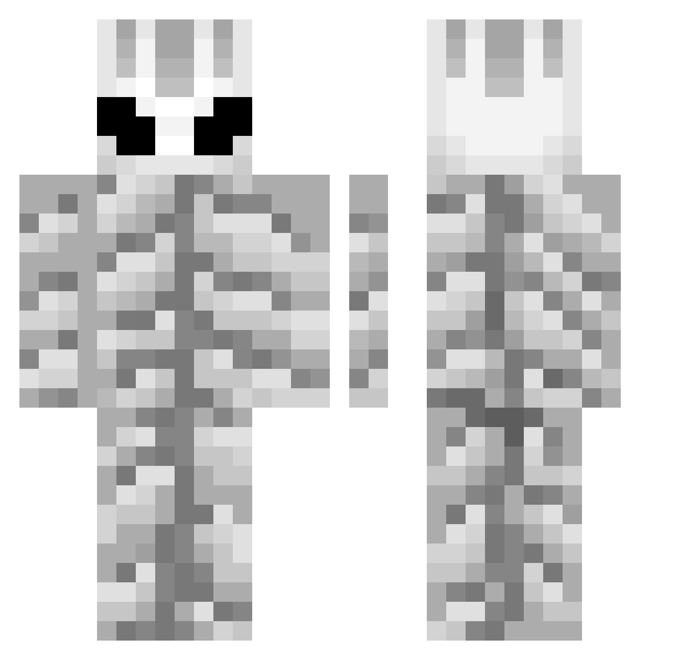 AngryKiwiWthLegs Minecraft skin, front and back view