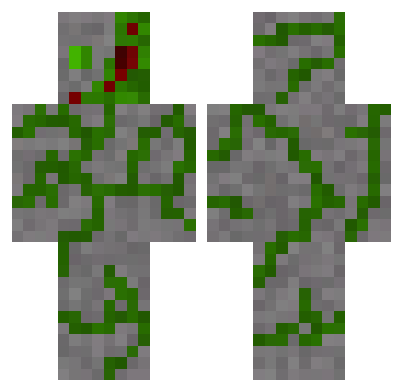 Smafty Minecraft skin, front and back view