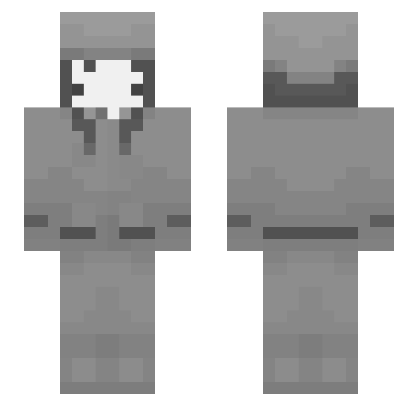 pyonsemoglee Minecraft skin, front and back view