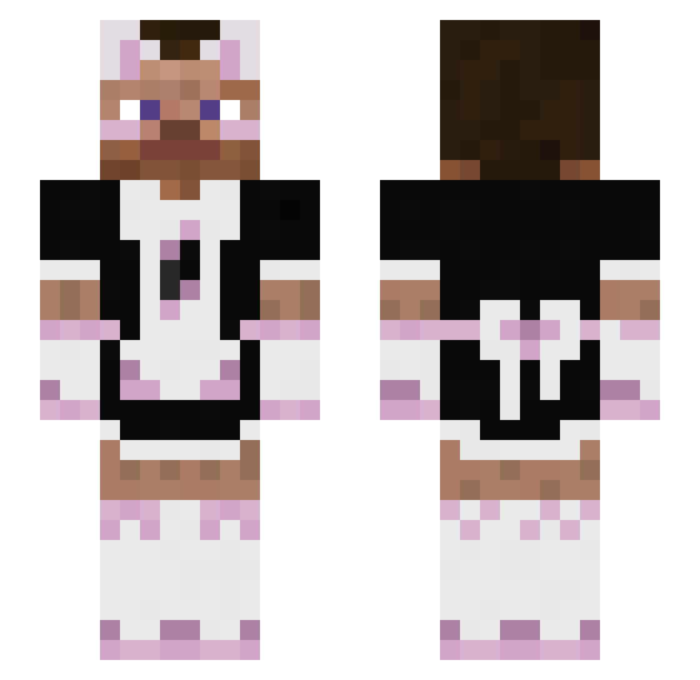 Turboboy365 Minecraft skin, front and back view