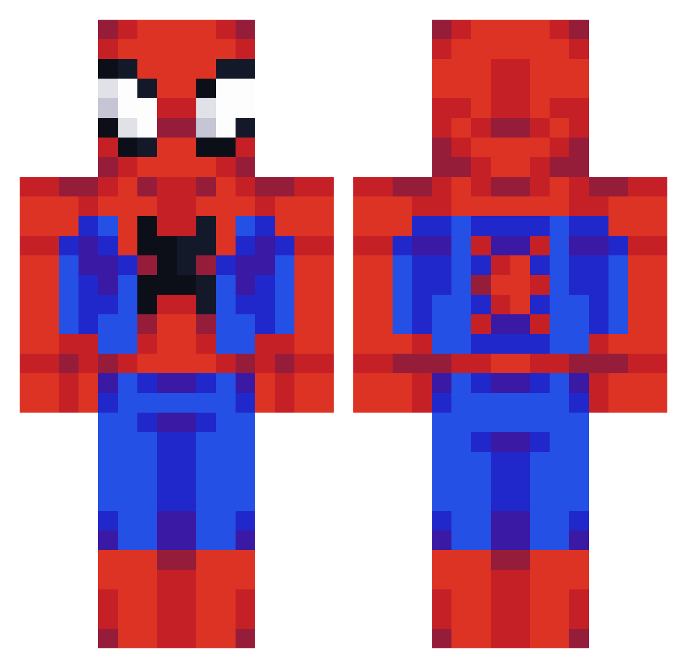 makaok Minecraft skin, front and back view