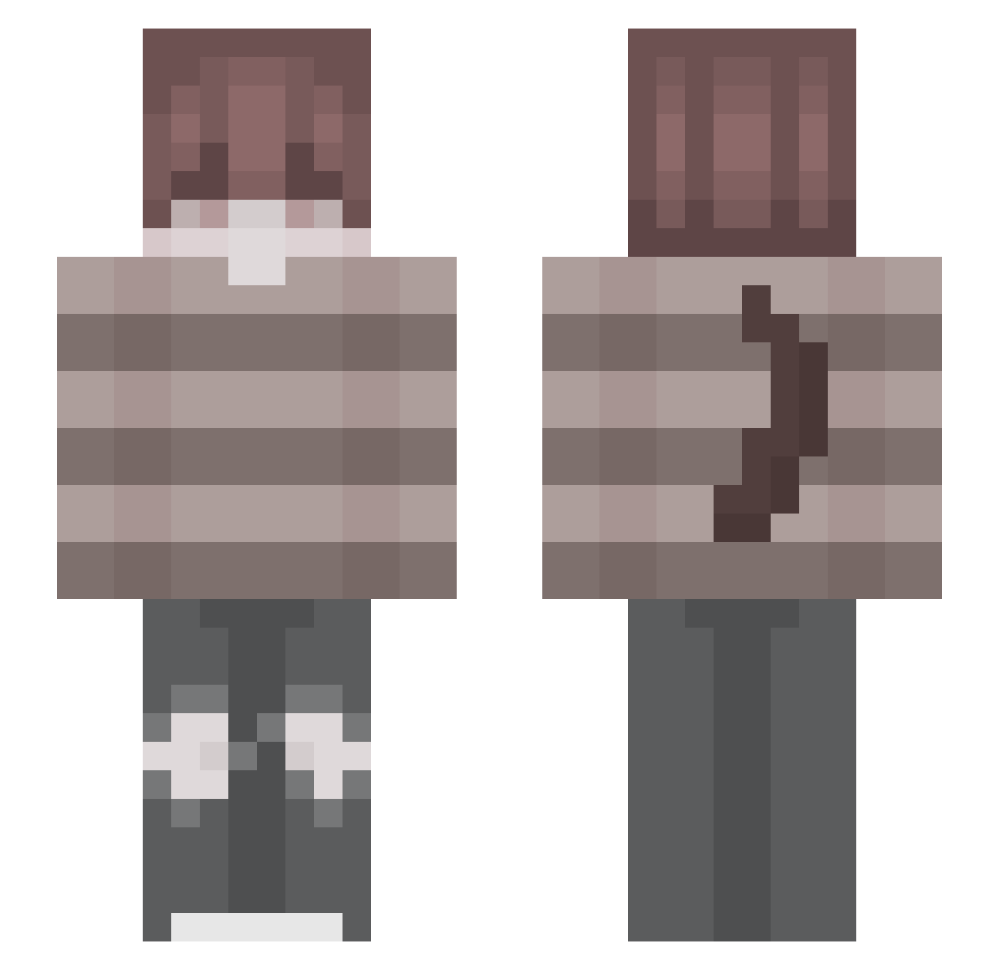 vvsoulz Minecraft skin, front and back view