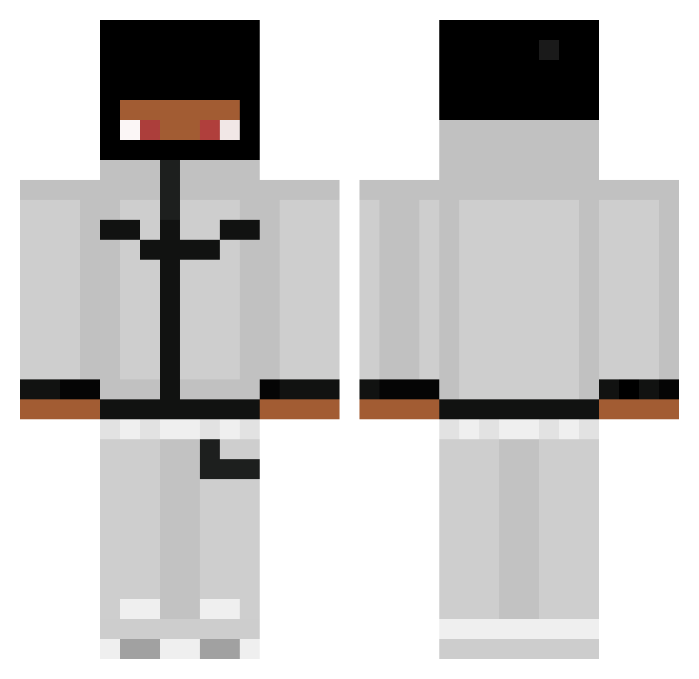 Bodyworks Minecraft skin, front and back view