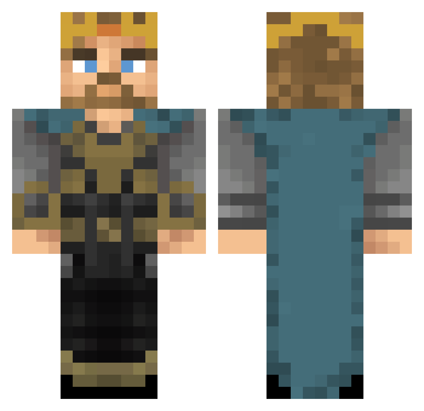 DragonBoyJr Minecraft skin, front and back view
