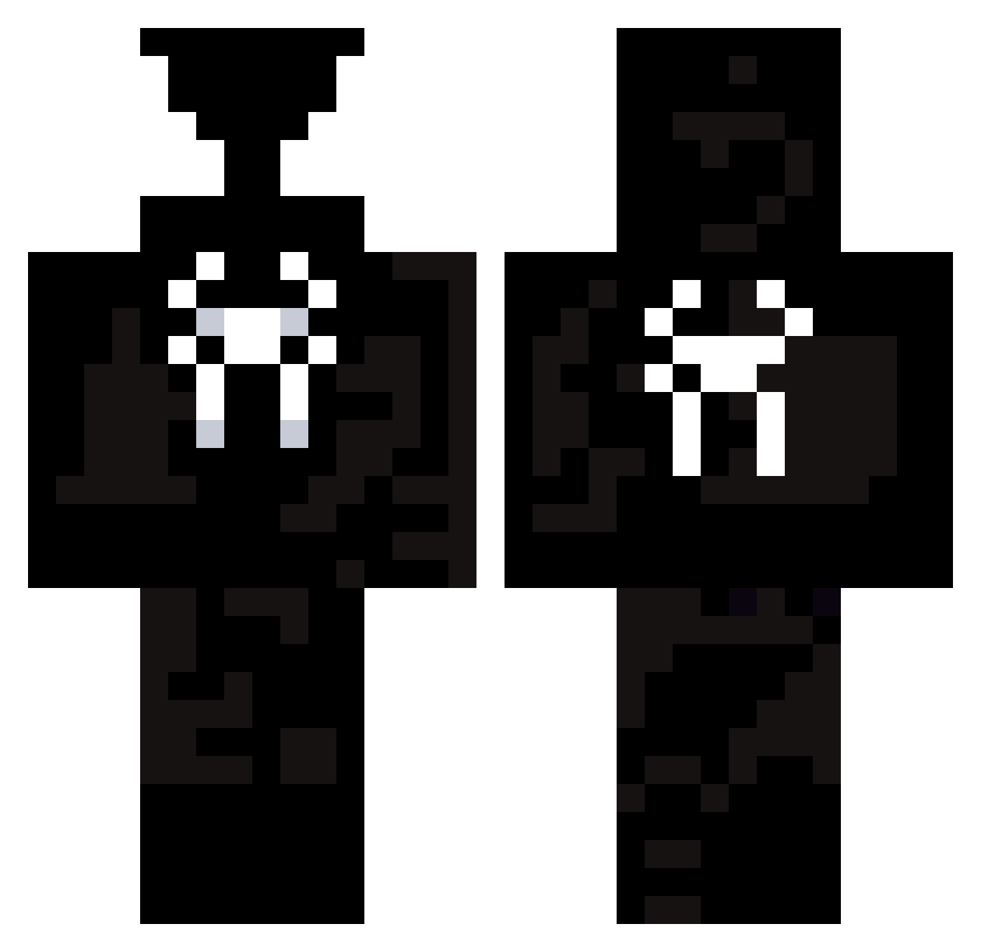 Dice_unlukcy Minecraft skin, front and back view
