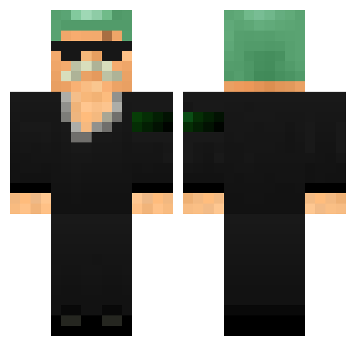 GHGVerkaufen Minecraft skin, front and back view