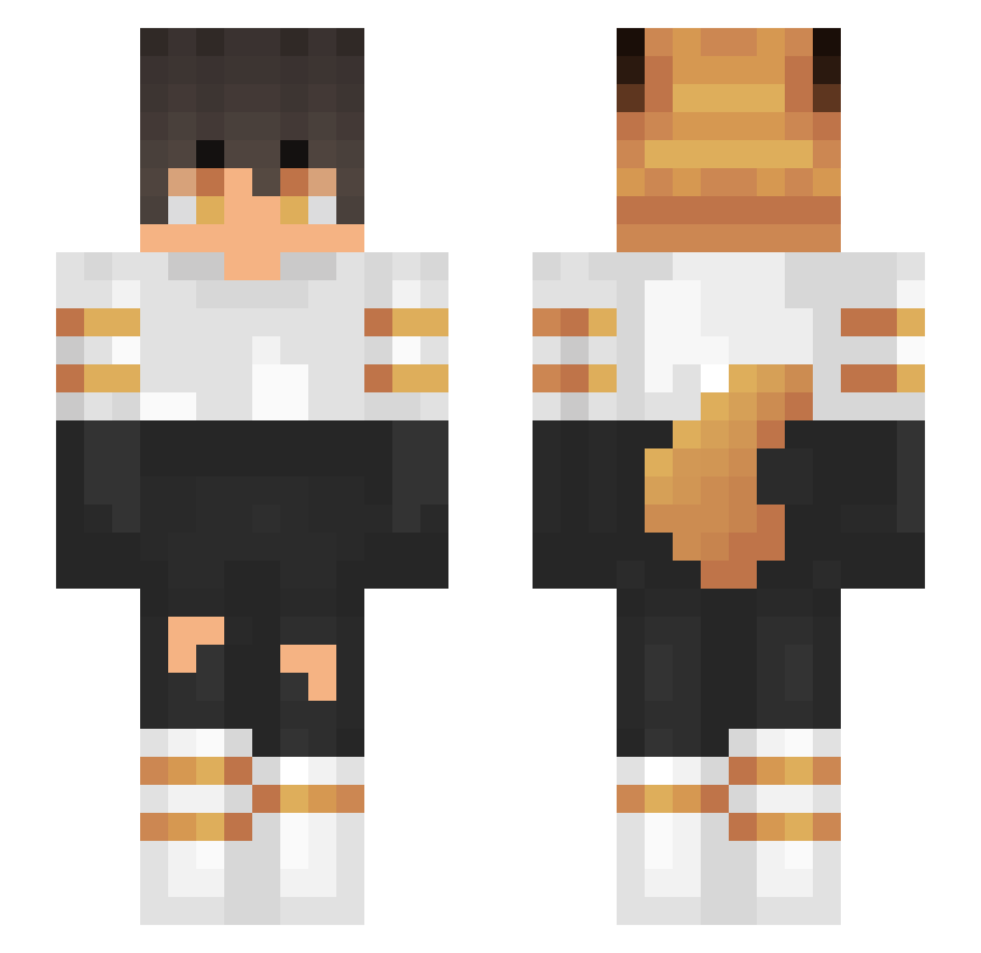 SlashWash Minecraft skin, front and back view