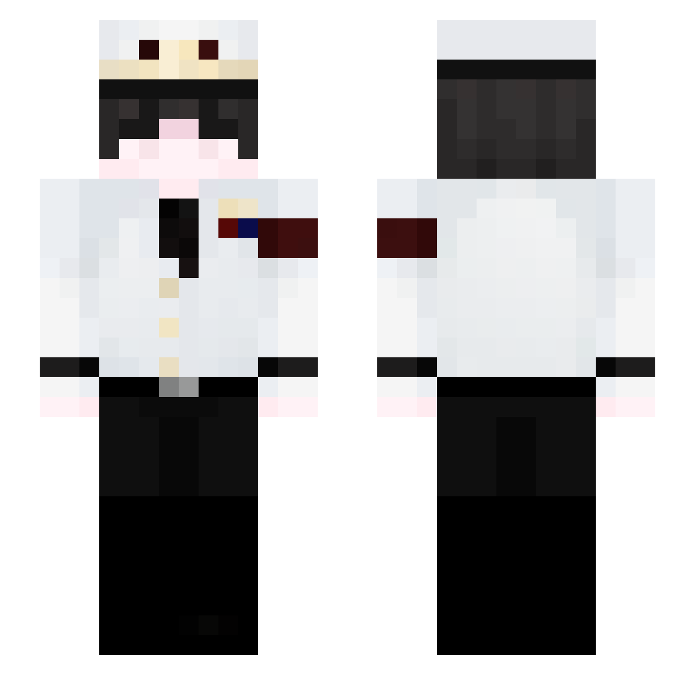 ShadowMilitaire Minecraft skin, front and back view