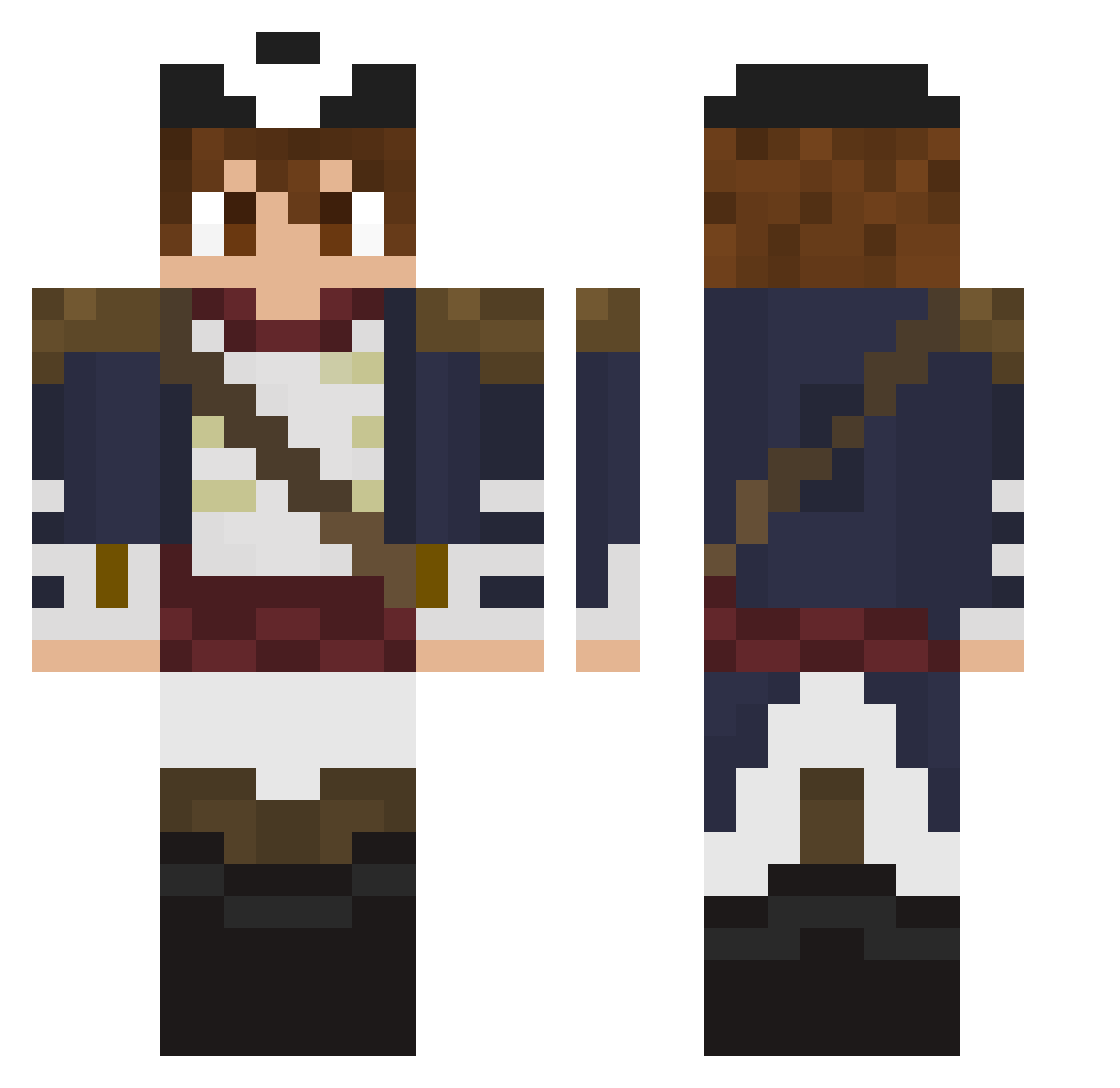 JarneJanssens1 Minecraft skin, front and back view