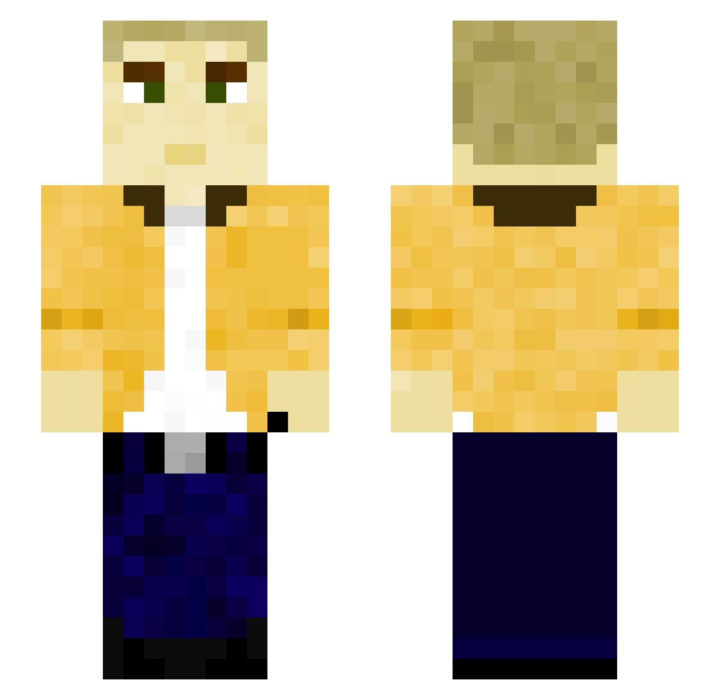 Terrabytesize Minecraft skin, front and back view