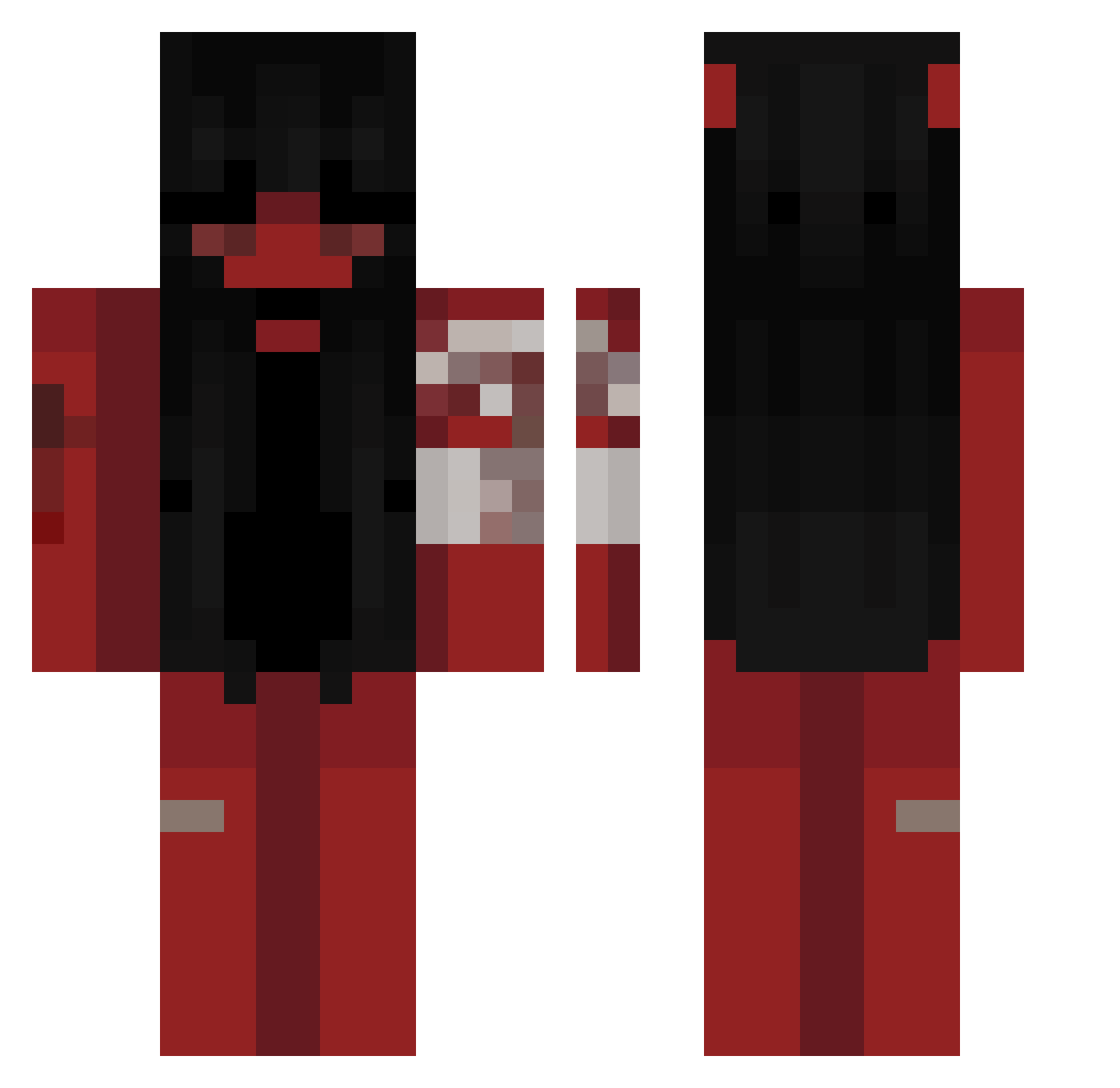 roxi_89 Minecraft skin, front and back view