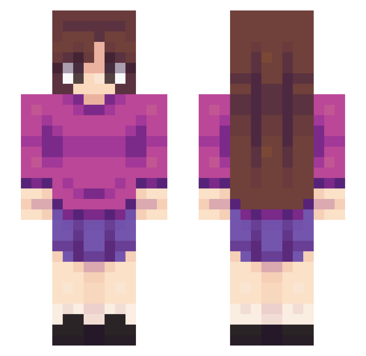 ChlorideNotSalt Minecraft skin, front and back view