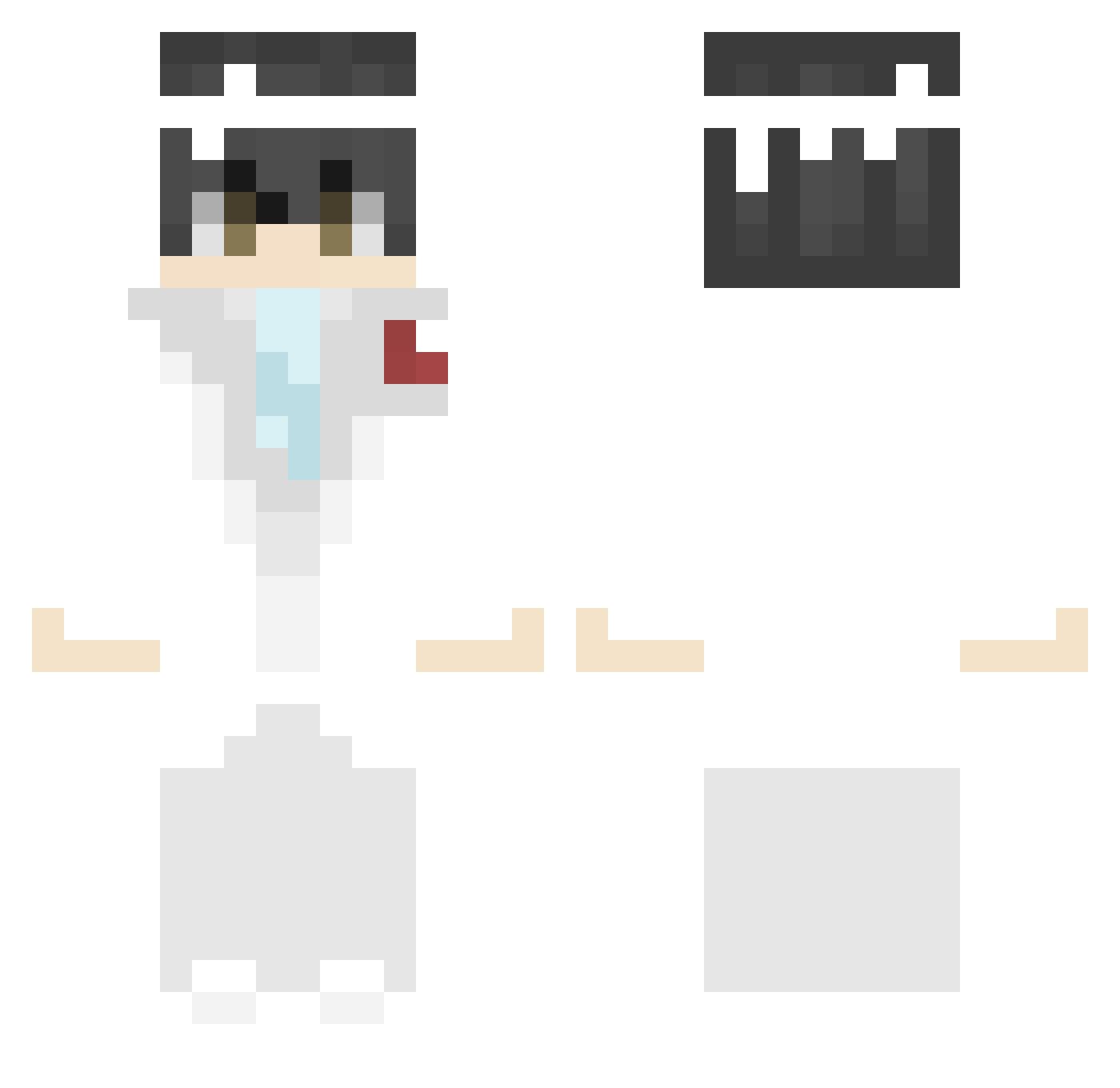ShadowsWrld Minecraft skin, front and back view