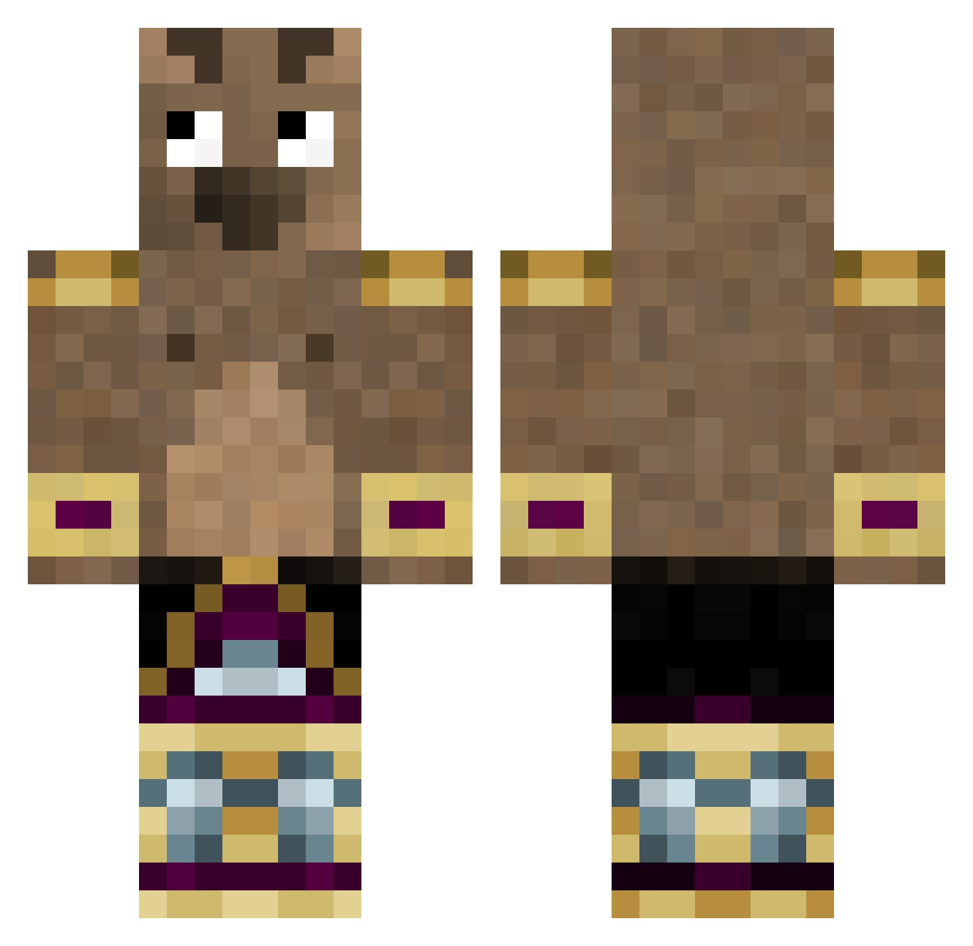 Wombatkrieger300 Minecraft skin, front and back view