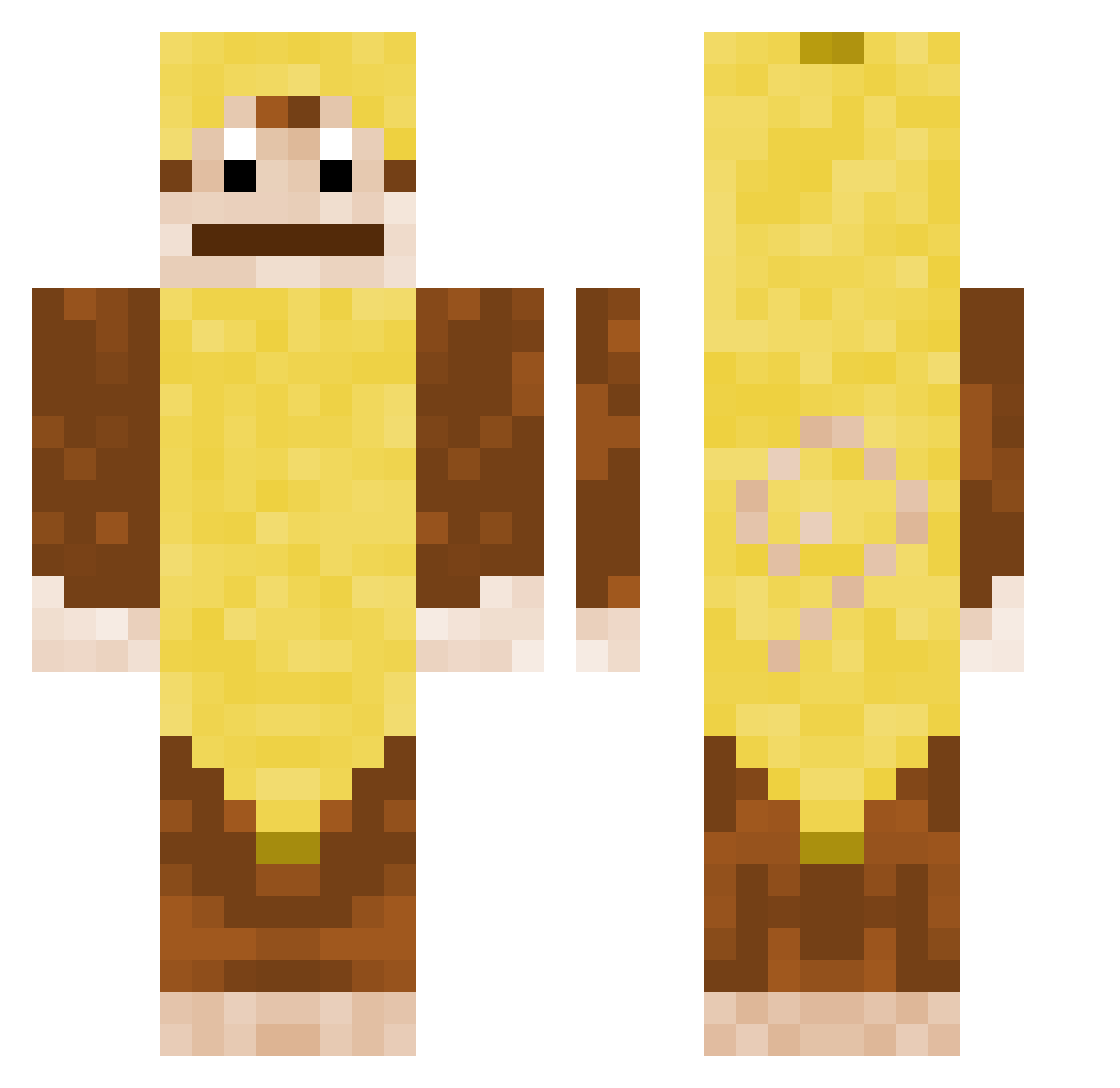 Snowyjr Minecraft skin, front and back view