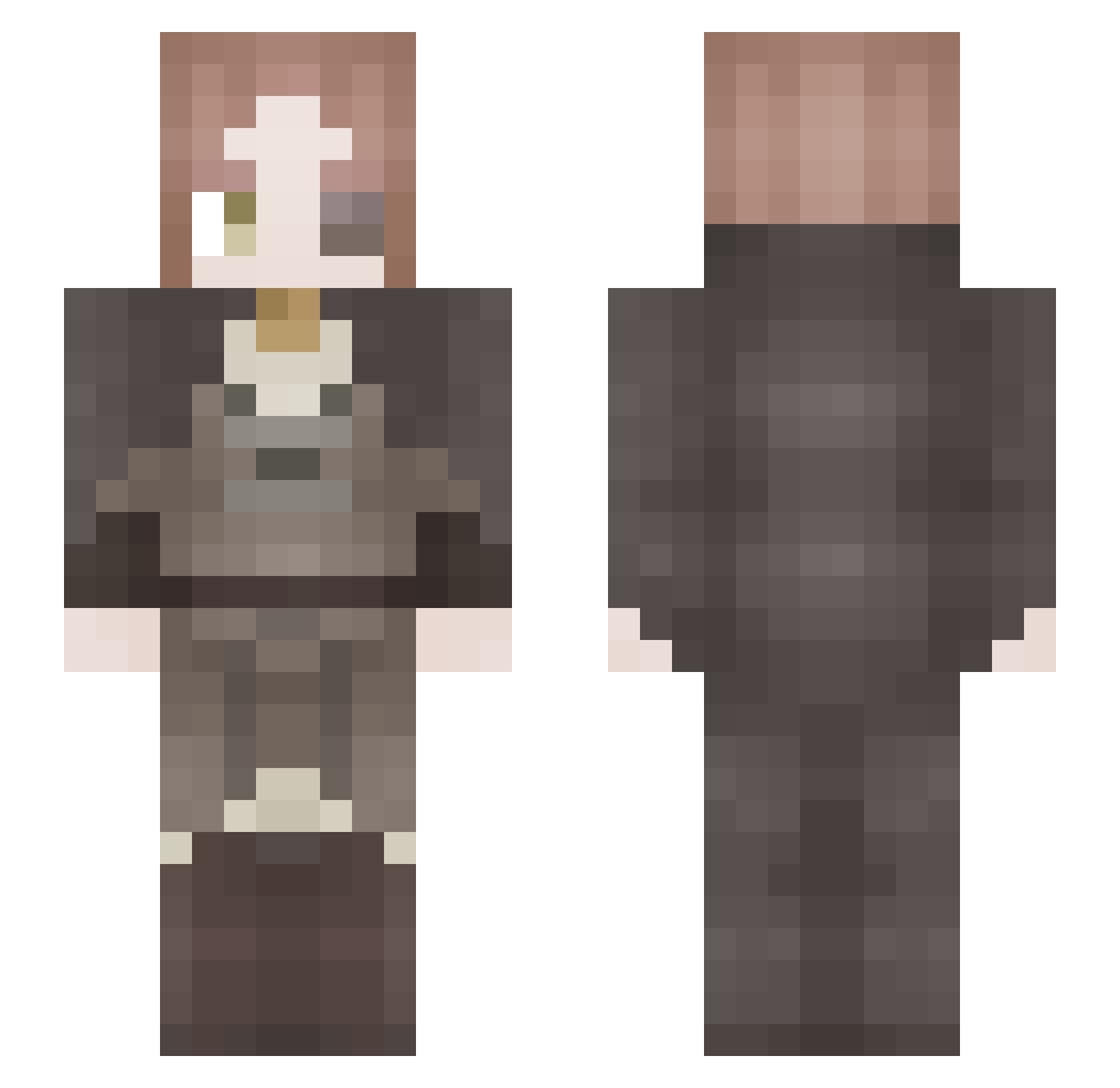 SSSSDream Minecraft skin, front and back view