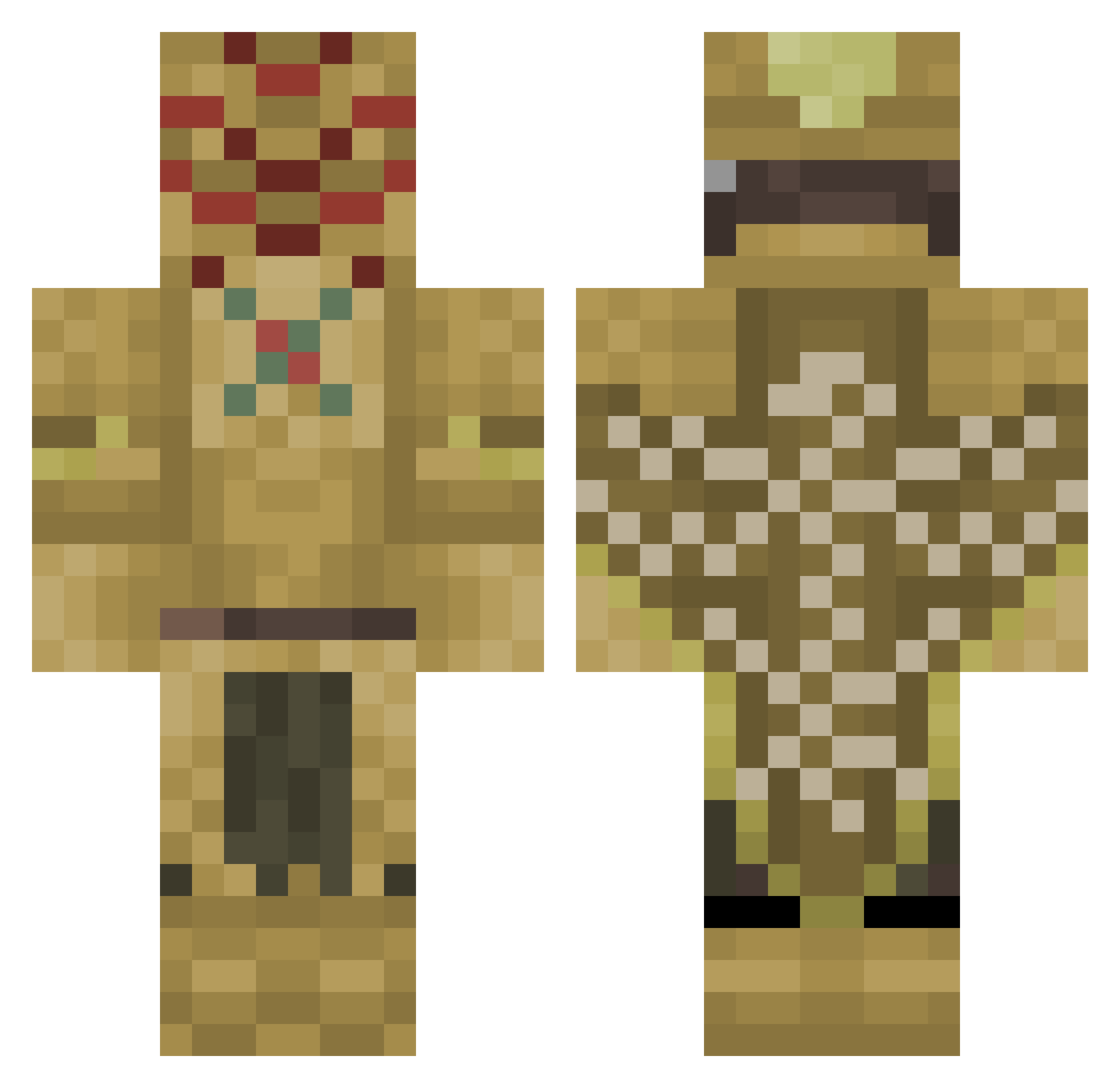 ZerytheMC Minecraft skin, front and back view